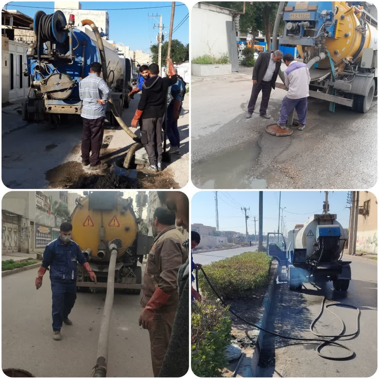 لایروبی بیش از ۲۸۰ هزار متر از خطوط جمع آوری فاضلاب در اهواز