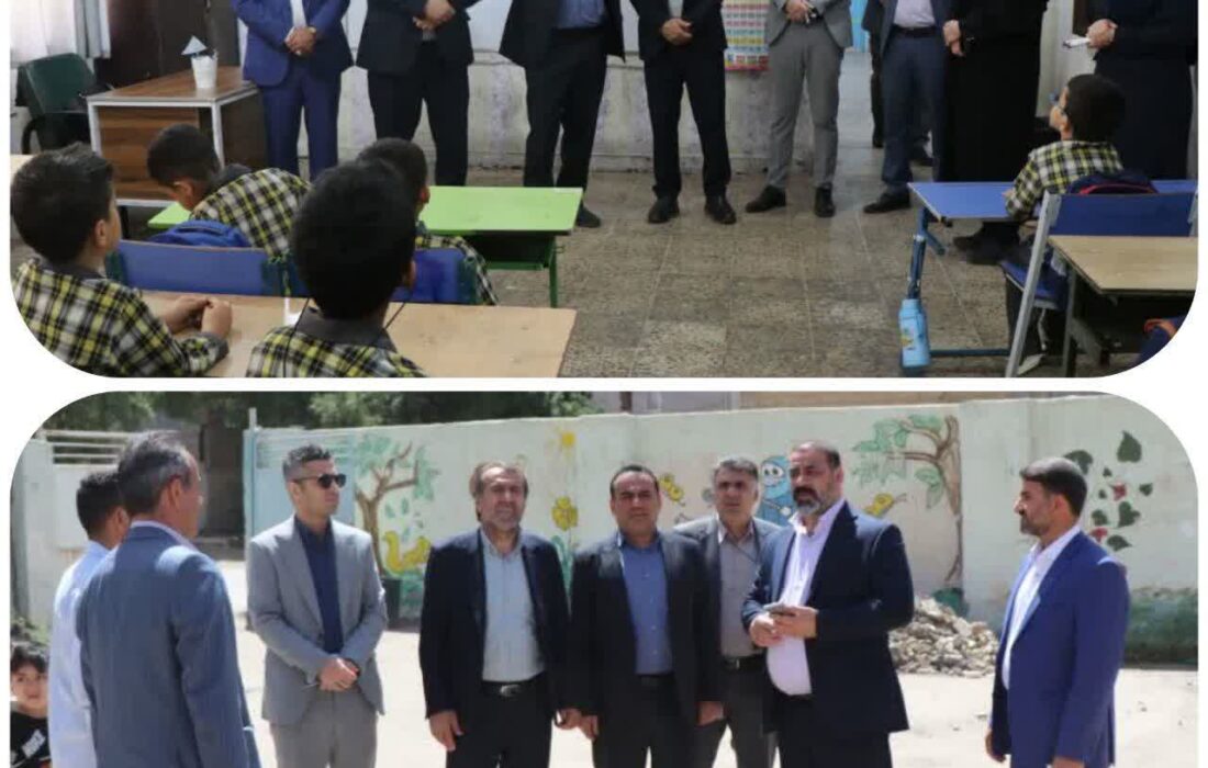 بازدید میدانی مدیرکل نوسازی مدارس خوزستان از پروژه‌های ناحیه ۲ اهواز