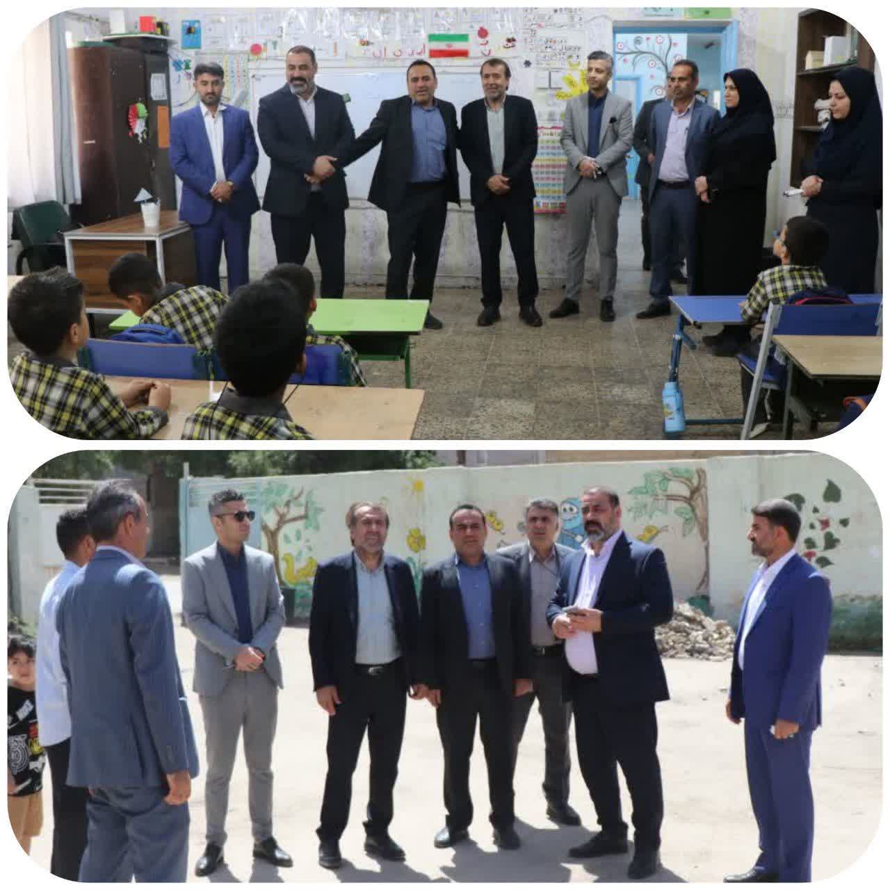 بازدید میدانی مدیرکل نوسازی مدارس خوزستان از پروژه‌های ناحیه ۲ اهواز