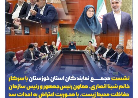 نشست مجمع نمایندگان استان خوزستان با معاون رئیس‌جمهور و رئیس سازمان حفاظت محیط زیست