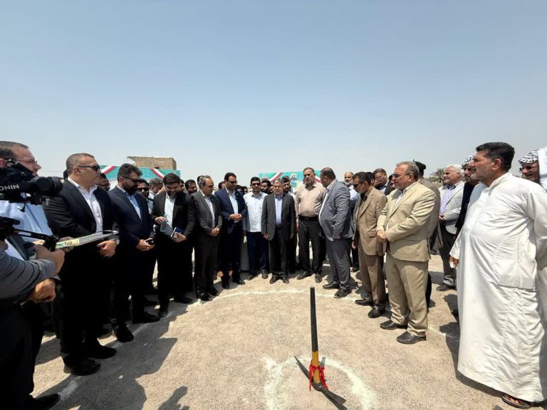 کلنگزنی مدرسه ۹ کلاسه شکاره یک با حمایت فولاد اکسین خوزستان