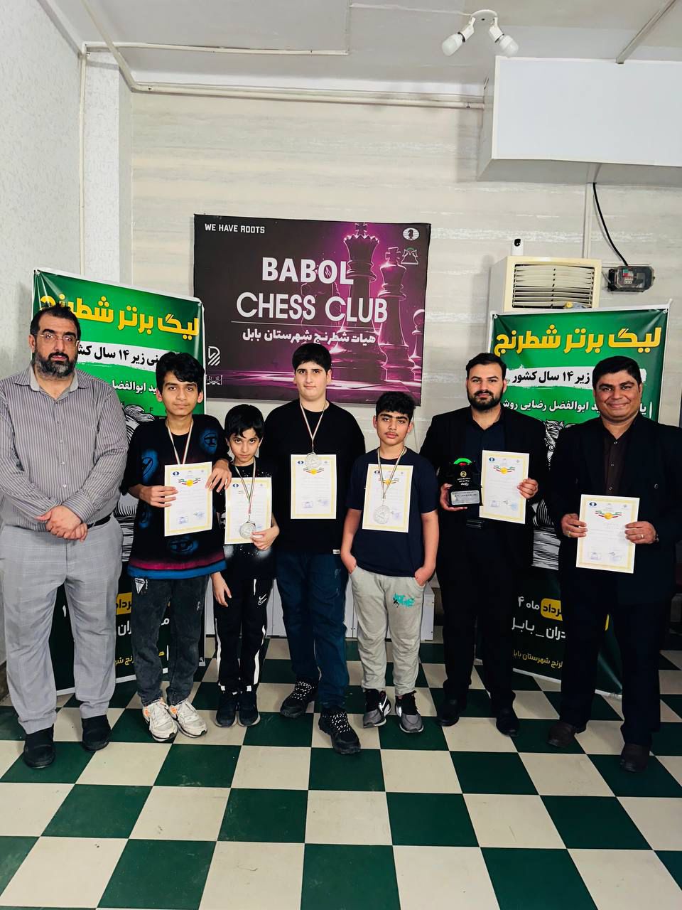 نائب قهرمانی تیم مجموعه شطرنج پاییز در بخش سریع مسابقات لیگ زیر ۱۴ سال کشور