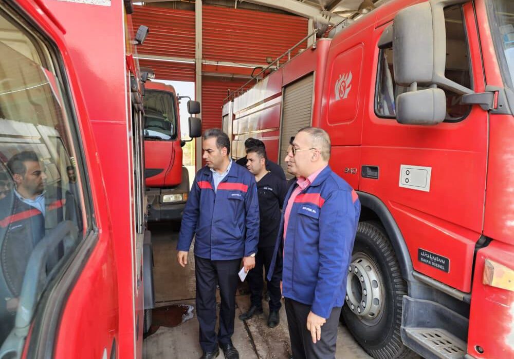 بازدید قائم‌مقام شرکت فولاد اکسین از زیرساخت‌های ایمنی و بهداشت صنعتی با رویکرد ارتقای سطح آمادگی عملیاتی