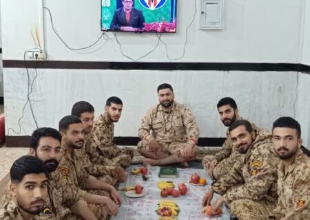 شب یلدایی صمیمی سربازان قرارگاه کربلا