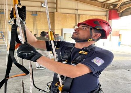 پالایش گاز هویزه مهارت کارکنان در عملیات ارتفاع را ارتقا داد