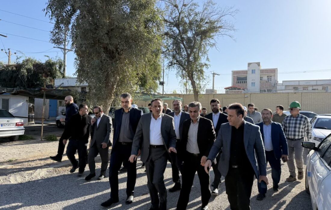 گزارش تصویری/ بازدید مهندس امینی مدیرعامل شرکت مهندسی آب و فاضلاب کشور به همراه دکتر حاتمی سرپرست شرکت آب و فاضلاب خوزستان از تصفیه‌خانه فاضلاب غرب اهواز
