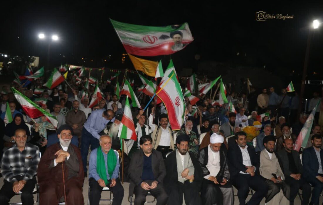 گزارش تصویری تجمع پر شور رامهرمزی های مقیم اهواز برای بیعت با رهبری و حمایت از نیروهای مسلح